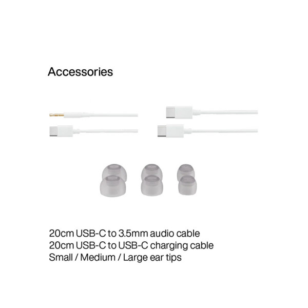 Bowers & Wilkins EARPHONES/HEADPHONES/EARBUDS B&W PI7 S2-CANVAS WHITE