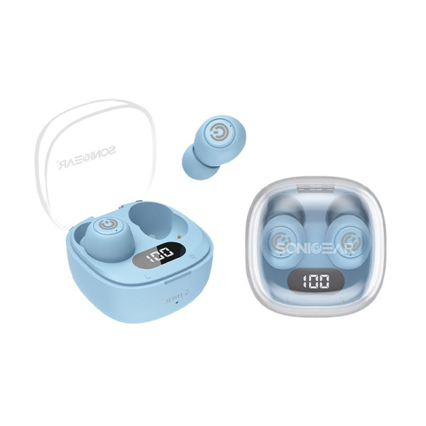 SONICGEAR EARPHONES/HEADPHONES/EARBUDS EARPUMP TWS 2 JEWEL LIGHT BLUE