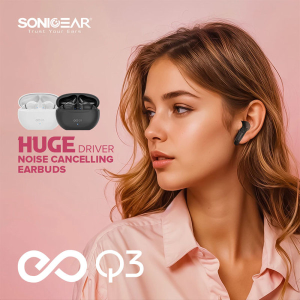 SONICGEAR EARPHONES/HEADPHONES/EARBUDS EARPUMP Q3 BLACK