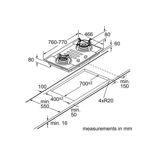 BOSCH BUILT-IN HOB PBD7251SG