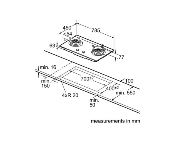 BOSCH BUILT-IN HOB PBD7232SG