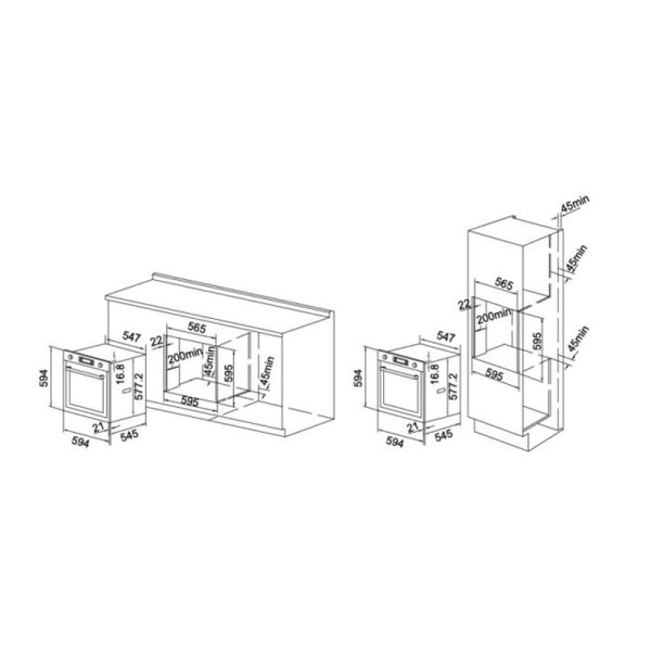 TECNOGAS BUILT-IN MULTI FUNCTION OVEN TBO7010