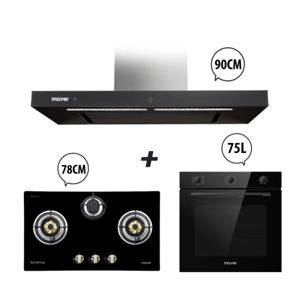 MAYER GAS RANGE PACKAGE MMGH773+MMTH90+MMDO8