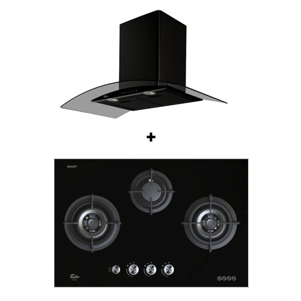 TURBO GAS RANGE PACKAGE T773GV-BK+TAE96-BK