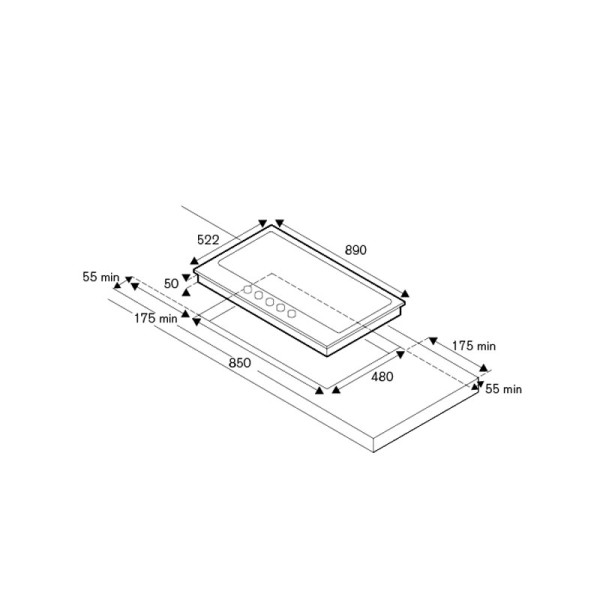 BERTAZZONI BUILT-IN HOB P905LPRONE