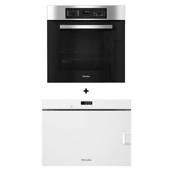 MIELE GAS RANGE PACKAGE H2265BP-1+DG6001 B.WHITE