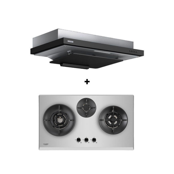 FUJIOH GAS RANGE PACKAGE FHGS7030SV+FRFS2290RP/VP-2TONE
