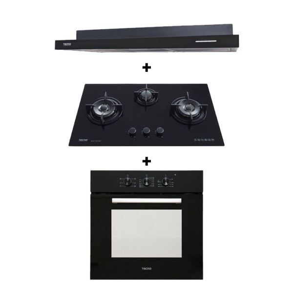 TECNO GAS RANGE PACKAGE T833TRSV+TH978TL+TBO630