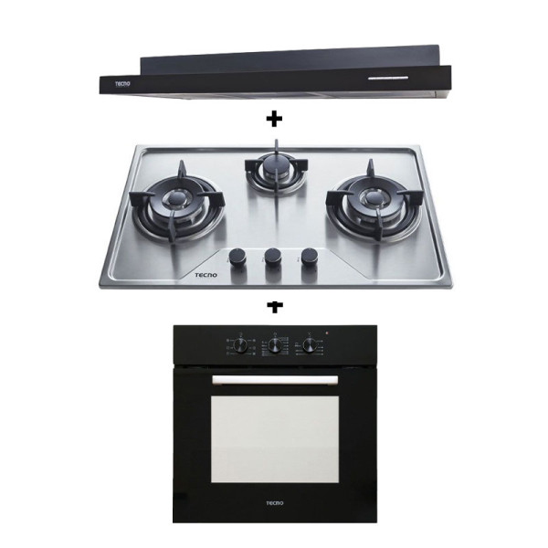 TECNO GAS RANGE PACKAGE TS7633TRSV+TH978TL+TBO630