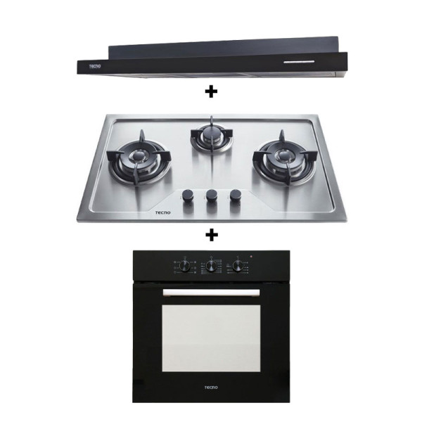 TECNO GAS RANGE PACKAGE TS8633TRSV+TH978TL+TBO630