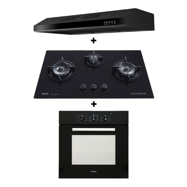 TECNO GAS RANGE PACKAGE T833TRSV+TCH901+TBO630