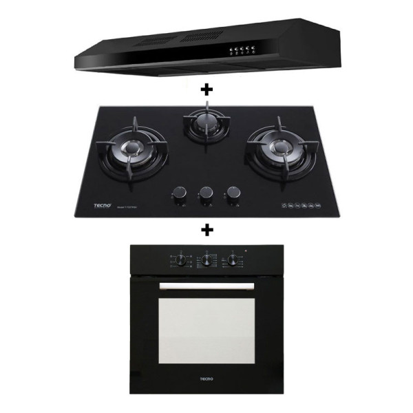 TECNO GAS RANGE PACKAGE T733TRSV+TCH901+TBO630