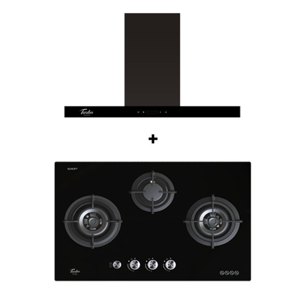 TURBO GAS RANGE PACKAGE T773GV-BK+TAE91-BK