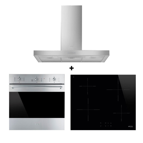 SMEG GAS RANGE PACKAGE SI2641DUK+KBT900XE+SF6381X