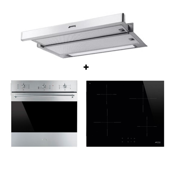 SMEG GAS RANGE PACKAGE SI12641DUK+KSET6XE2+SF6381X