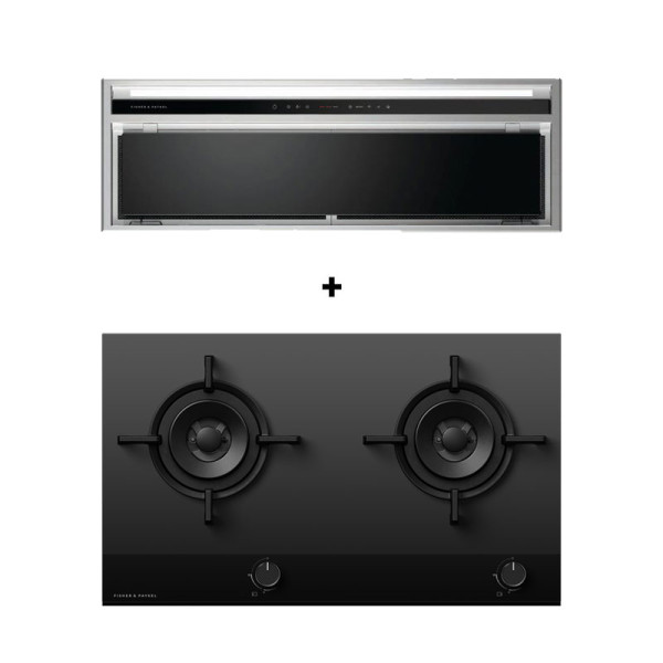 FISHER & PAYKEL GAS RANGE PACKAGE CG762DTGGB4+HP90IDCHX4
