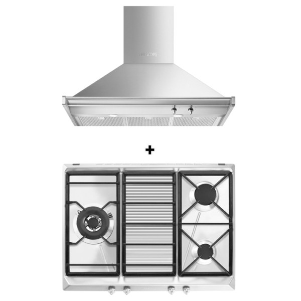 SMEG GAS RANGE PACKAGE SRV573XG+KD90HXE