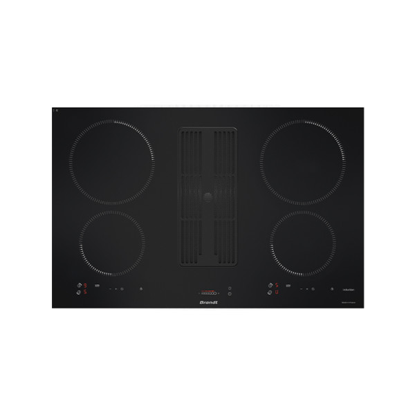 BRANDT 80CM INDUCTION HOB WITH INTEGRATED HOOD BPI384BH
