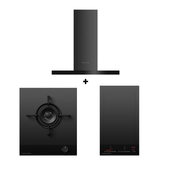 FISHER & PAYKEL GAS RANGE PACKAGE CI302DTB4+CG451DTGGB4HC90DCBB4