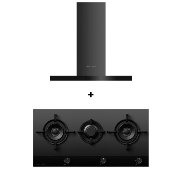 FISHER & PAYKEL GAS RANGE PACKAGE CG903DTGGB4+HC90DCBB4