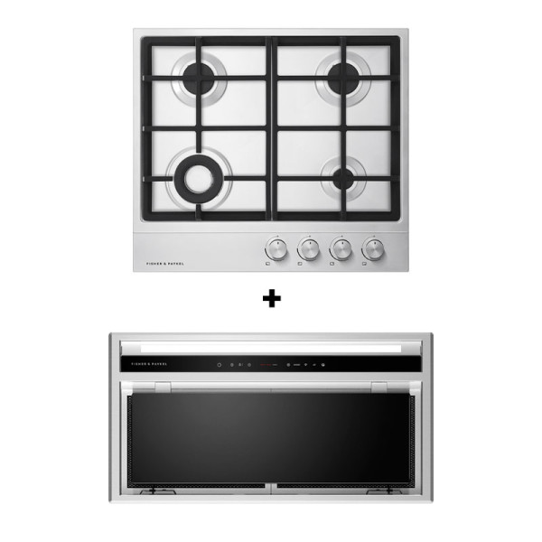 FISHER & PAYKEL GAS RANGE PACKAGE CG604DTGX1+HP60IDCHX4