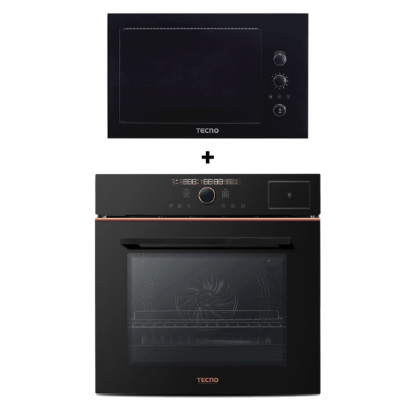 TECNO GAS RANGE PACKAGE TMW58BI+TBO650STMBK-BK/RG