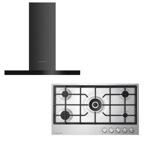 FISHER & PAYKEL GAS RANGE PACKAGE CG905DTGX1+HC90DCBB4