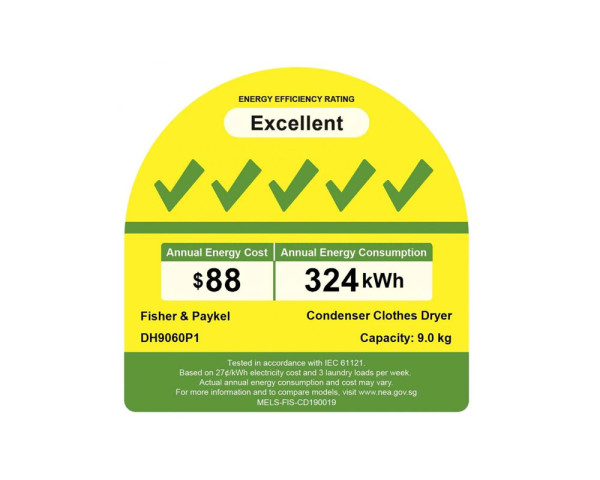 FISHER & PAYKEL HEAT PUMP DRYER DH9060P1