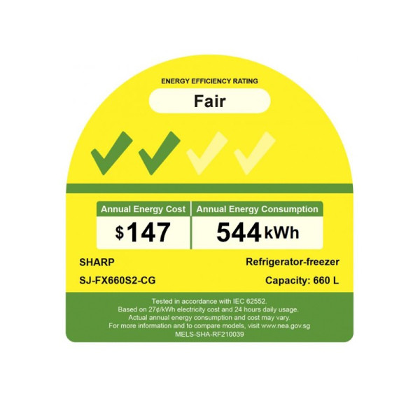 SHARP MULTI DOOR FRIDGE SJ-FX660W-CG