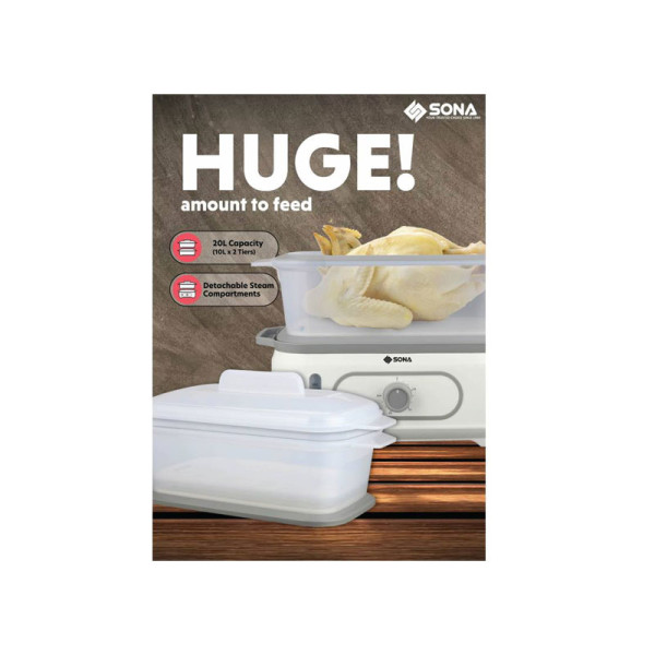 SONA 2 TIER FOOD STEAMER SSR3164