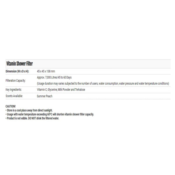 NOVITA SHOWER FILTER SUMMER PEACH