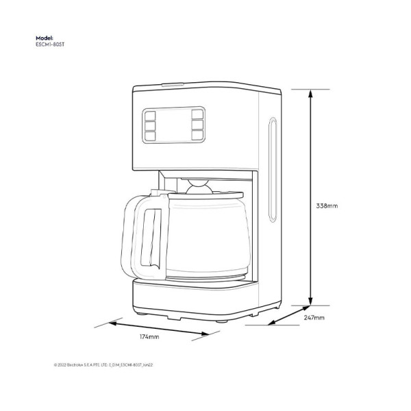 ELECTROLUX COFFEE MAKER E5CM1-80ST 