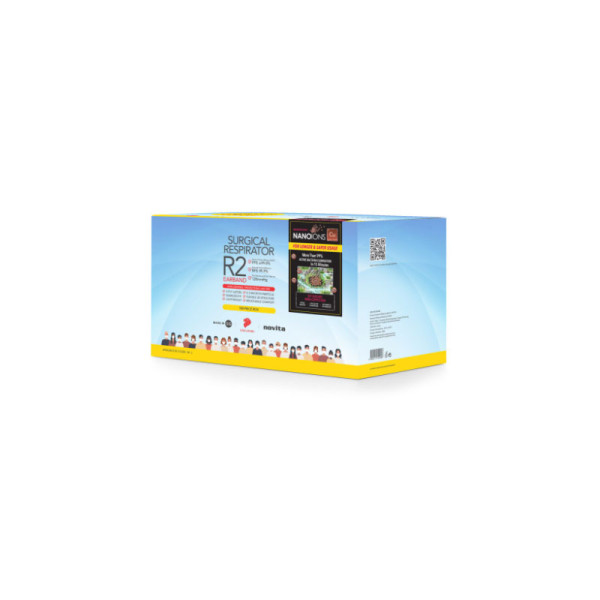NOVITA SURGICAL RESPIRATOR R2nano/100pcs(M)