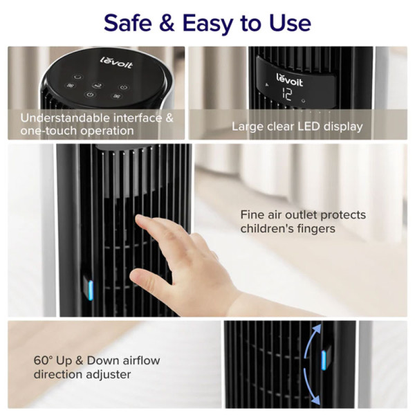 LEVOIT TOWER FAN -TIMER 42-INCH LV-TWFAN-UK