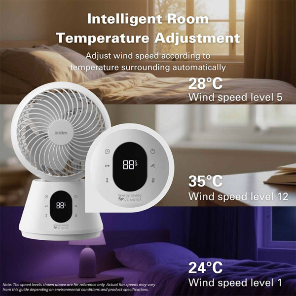 UNIDEN TABLE DC AIR CIRCULATOR FAN AF5110