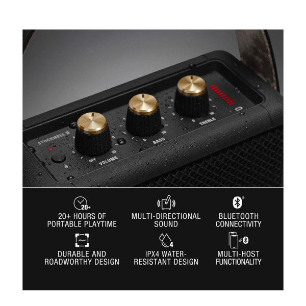 MARSHALL PORTABLE SPEAKER STOCKWELL BRASS BLACK