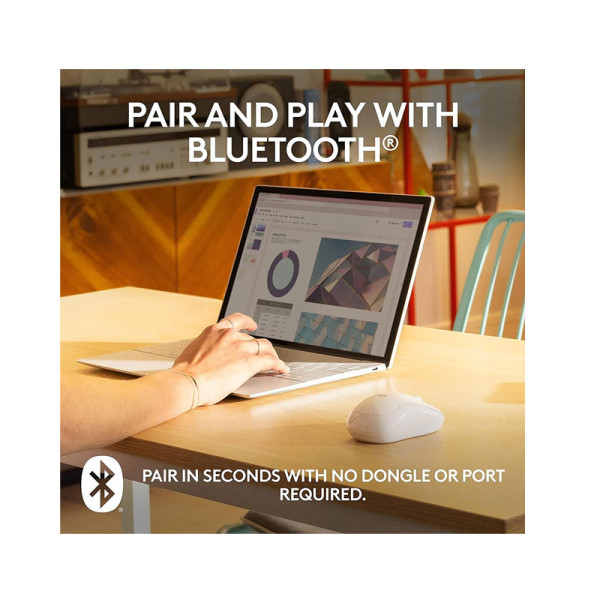 LOGITECH MOUSE 910-007123 (M240 WHITE)