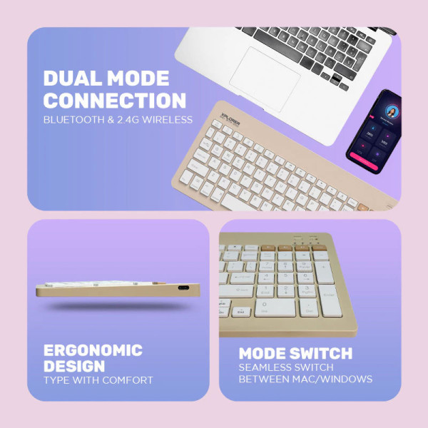 ALCATROZ KEYBOARD XPLORER GO! BTR 200 SLATE