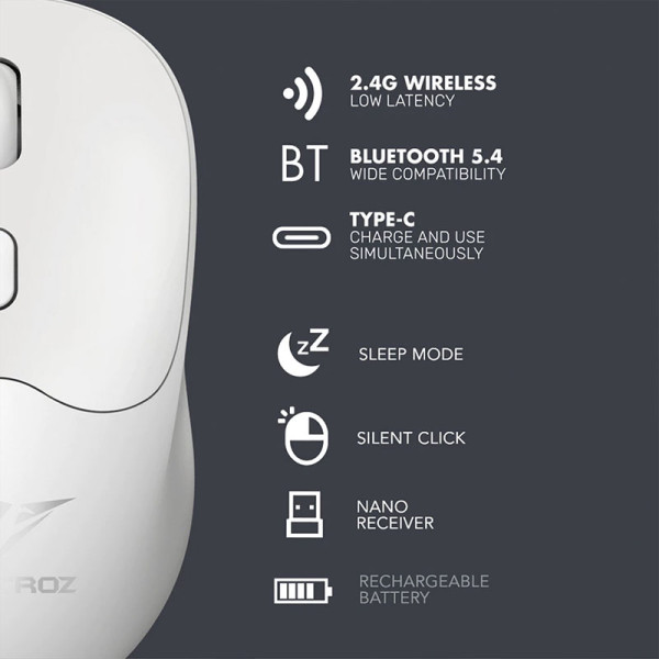 ALCATROZ MOUSE AIRMOUSE DUO 6R SILENT CARBON