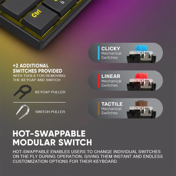 ARMAGGEDDON KEYBOARD SMK-1C BLACK TACTILE