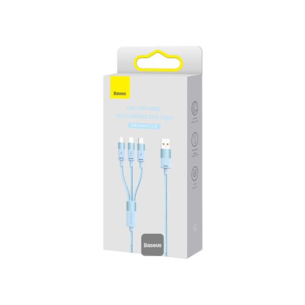 BASEUS CABLES STARSPEED 1IN3 1.2M CABLE BLUE