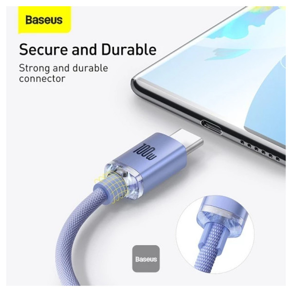 BASEUS CABLES CRYSTAL SHINE 2M CABLE PURPLE