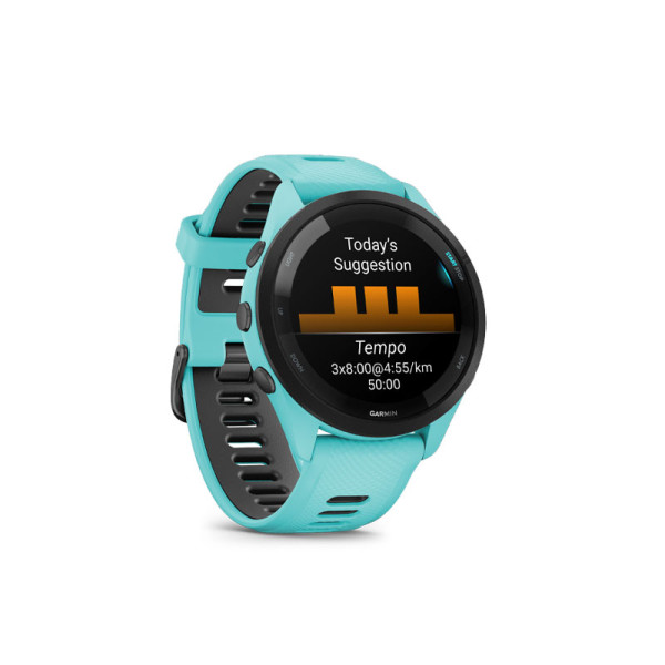 GARMIN SMART WATCH FORERUNNER 265 MUSIC-AQUA