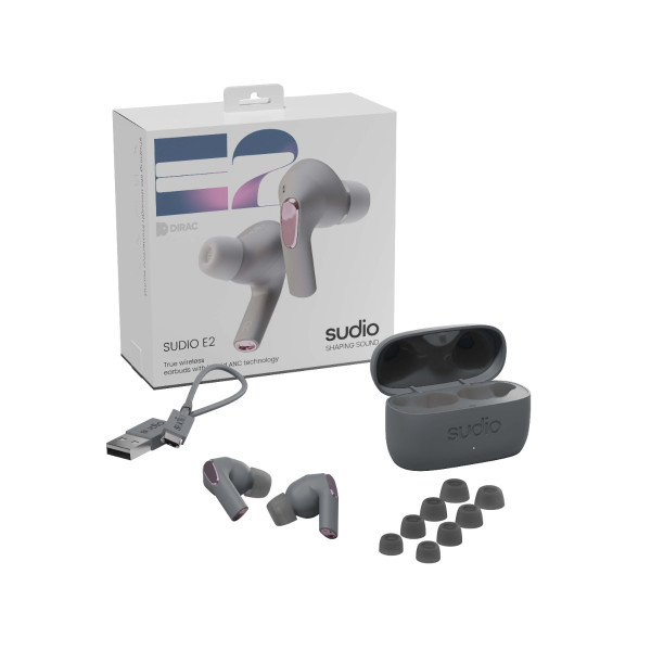 SUDIO EARPHONES/HEADPHONES/EARBUDS SUDIO E2 TWS SLATE GREY