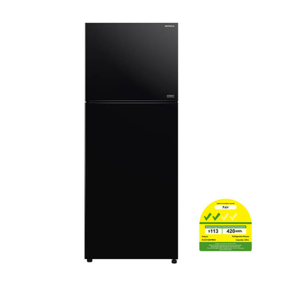 HITACHI 2 DOOR FRIDGE RVGY480PMSO-GBK