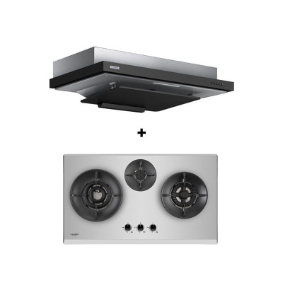 FUJIOH GAS RANGE PACKAGE FHGS7030SV+FRFS2290RP/VP-2TONE