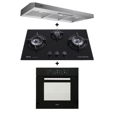TECNO GAS RANGE PACKAGE T733TRVS+TCH9010TL+TBO630