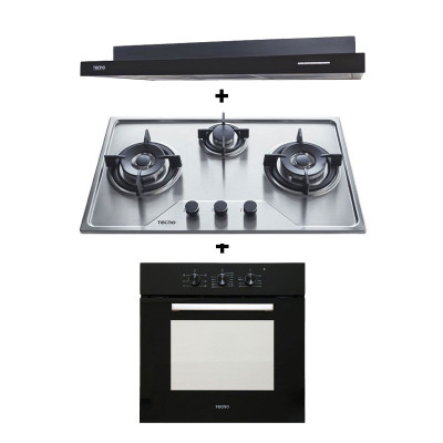 TECNO GAS RANGE PACKAGE TS7633TRSV+TH978TL+TBO630
