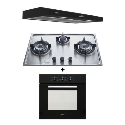 TECNO GAS RANGE PACKAGE TS7633TRSV+TCH9011TL+TBO630