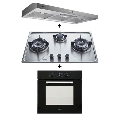 TECNO GAS RANGE PACKAGE TS7633TRSV+TCH9010TL+TBO630